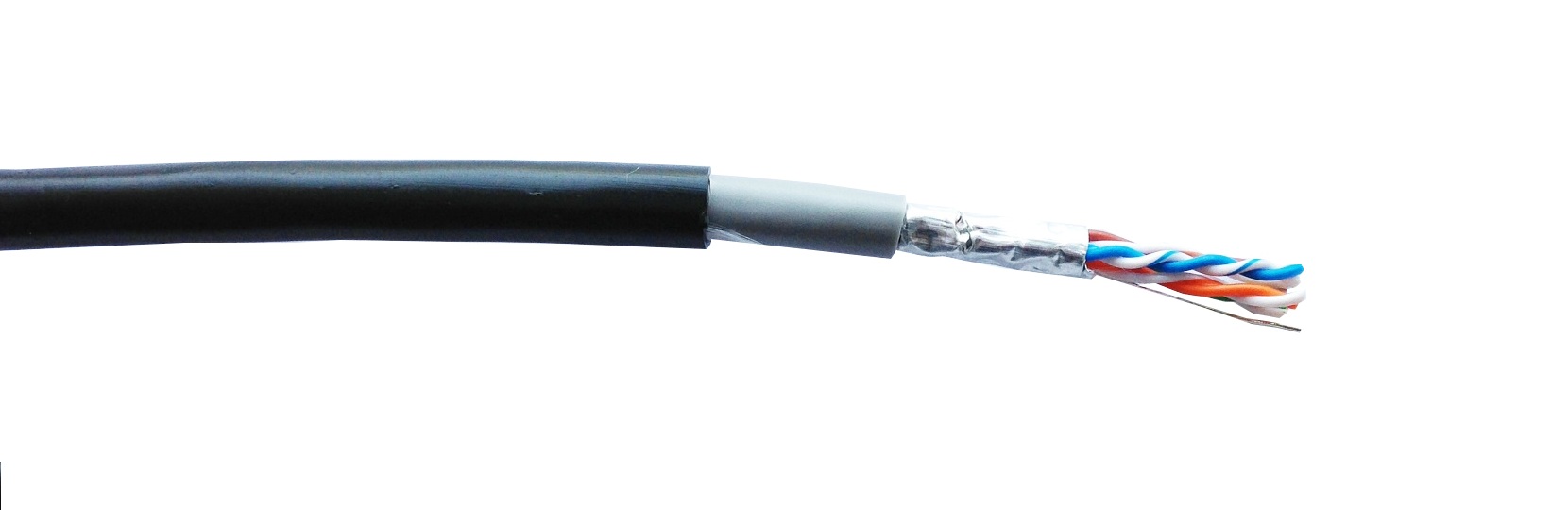 Cable Cat6 FTP 23 AWG PE, Outdoor Cable- 305m/Roll - Black Colour